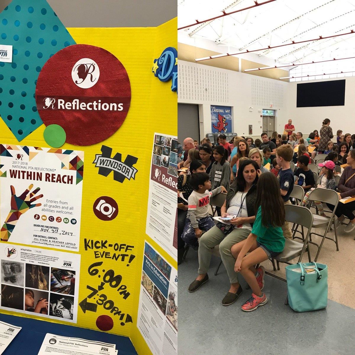 District 25 students and guardians wait to hear the keynote speaker for the first ever #Artspiration event held Monday night  